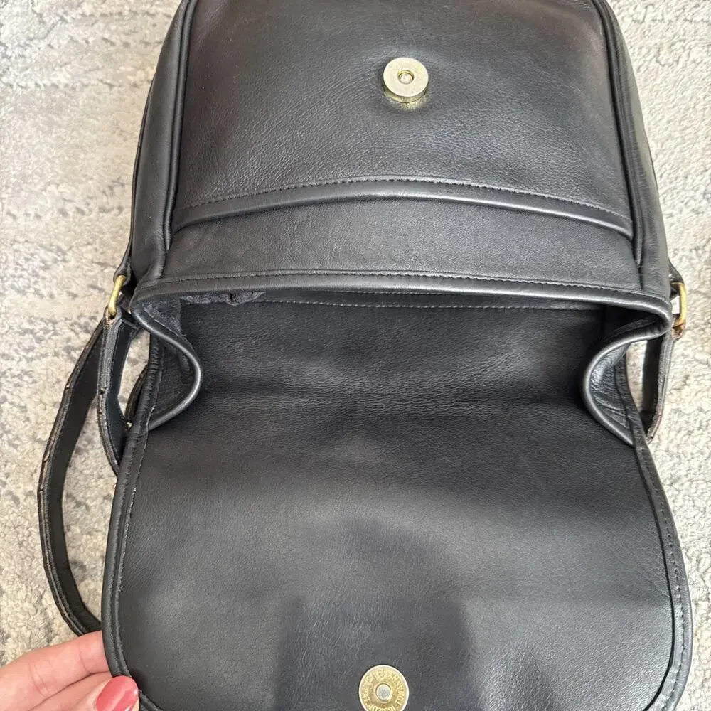 Vintage Coach Town Bag Glovetanned Leather Faded Black Faded Navy 4090 Read Q